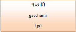 sanskrit verbs verb go tense present