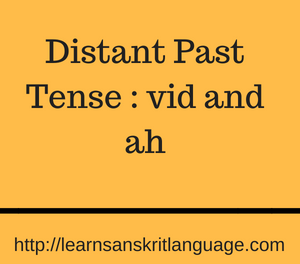 Distant Past Tense : vid and ah