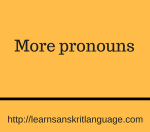 More pronouns