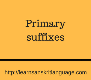 Primary suffixes