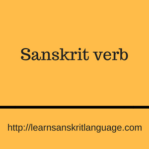 Sanskrit verb