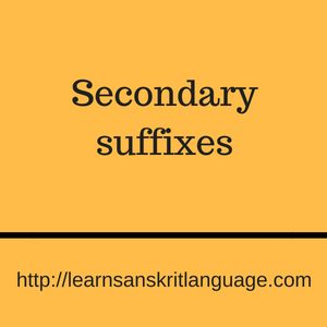 Secondary suffixes