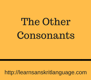 The Other Consonants
