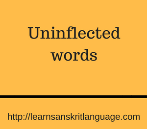 Uninflected words