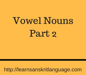 Vowel Nouns Part 2